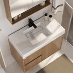 Imagen de Bacha suspendida rectangular 80 cm c/mesa blanca Fabribam