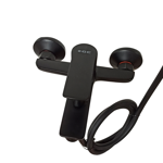 Imagen de Grifería de ducha Monocomando Exterior con transferencia Blaster Negro Mate