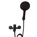 Imagen de Grifería de ducha Monocomando Exterior con transferencia Blaster Negro Mate