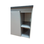 Imagen de Mueble de baño suspendido Aster Gris 80 cm mesada granito sin bacha