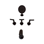 Imagen de Griferia de ducha bimando con transferencia negro mate NOAR