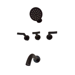 Imagen de Griferia de ducha bimando con transferencia negro mate NOAR