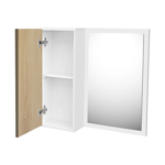 Imagen de Mueble de baño de pie Sophia Etna 60 cm bacha de resina natural y espejo con botiquín