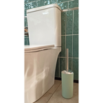 Imagen de Cepillo de baño verde agua y cromo