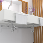 Imagen de Sifón extensible cromado doble Blukit