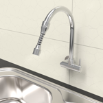 Imagen de Flexible cromado pico de cocina Blukit 9 cm