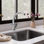 Imagen de Grifería de cocina Monocomando de mesada Puelo Cromo