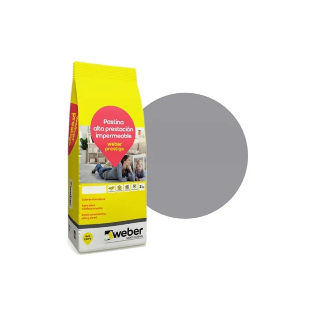 Imagen de Pastina weber prestige juntas 2kg Plata