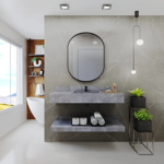 Imagen de Espejo Oval UNNA negro 60X40cm COZIMAX