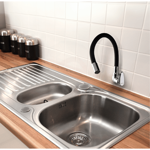 Imagen de Grifo unitario pared cocina ALLURE MOUVE cromo negro