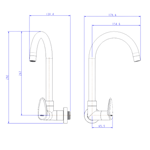 Imagen de Grifo cocina Pared ALLURE DECORE Cromo