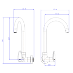 Imagen de Grifo cocina pared ALLURE DECORE Blanco