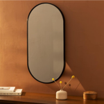Imagen de Espejo Oval UNNA negro 60X40cm COZIMAX
