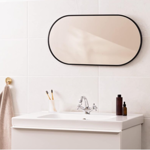 Imagen de Espejo Oval UNNA negro 60X40cm COZIMAX