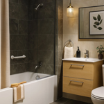 Imagen de Barra de apoyo horizontal 457 mm blanco anti-bacterial