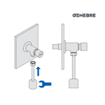 Imagen de Entrada urinario recto con tapajuntas 15cm Genebre