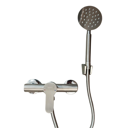 Imagen de Monocomando ducha Milano acero satin DMC