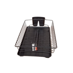 Imagen de ESCURREPLATOS CON BANDEJA NEGRO MATE