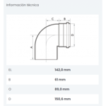 Imagen de Codo 90 MH 150 Fortlev