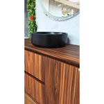 Imagen de Bacha de apoyo redonda 35 cm Negro Mate Dmc