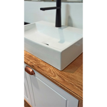 Imagen de Bacha de apoyo rectangular  52x36 cm c/mesa Blanco Brillo Dmc