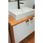 Imagen de Bacha de apoyo rectangular  52x36 cm c/mesa Blanco Brillo Dmc