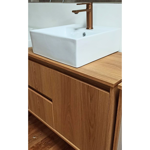 Imagen de Bacha de apoyo cuadrada 41 cm c/mesa Blanca Brillo DMC