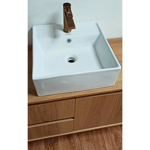 Imagen de Bacha de apoyo cuadrada 42 cm c/mesa Blanca Brillo DMC