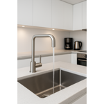 Imagen de Grifería de cocina Monocomando de mesada Celtic Gris Satinado