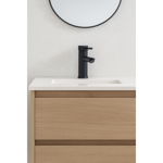 Imagen de Grifería de lavatorio Monocomando de mesada Milano Negro Mate