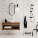 Imagen de Cerámica para piso y pared Statuario 31x60 cm Mate