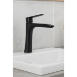 Imagen de Grifería de lavatorio Monocomando de mesada negro mate