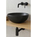 Imagen de Sifón botella negro mate ABS Bonomini 1 1/4"