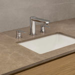 Imagen de Grifería de lavatorio Bimando Euro bronce cromado