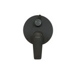 Imagen de Grifería de ducha Monocomando embutida con Transferencia Chronos negro mate