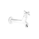 Imagen de Grifería de lavatorio de agua fría de pared larga Marujá blanca