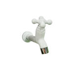 Imagen de Grifería de lavatorio de agua fría de pared larga Marujá blanca