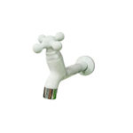 Imagen de Grifería de lavatorio de agua fría de pared larga Marujá blanca