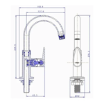 Imagen de Grifo cocina mesa ALLURE DECORE Negro mate