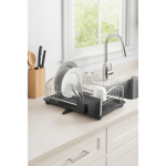 Imagen de ESCURREPLATOS CROMO CON BANDEJA NEGRA