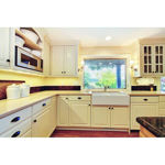 Imagen de Pileta de cocina doble de loza blanca brillante DMC 81X51X25 .