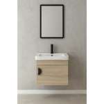Imagen de Mueble de baño suspendido Oak 51 cm con Bacha de Loza y espejo