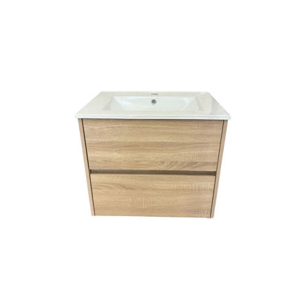 Imagen de Mueble de baño suspendido Oak 60 cm con bacha de loza