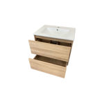 Imagen de Mueble de baño suspendido Oak 60 cm con bacha de loza