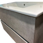 Imagen de Mueble de baño suspendido Gris Claro 60 cm con bacha de loza