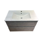 Imagen de Mueble de baño suspendido Gris Claro 80 cm con bacha de loza