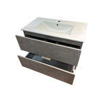 Imagen de Mueble de baño suspendido Gris Claro 80 cm con bacha de loza