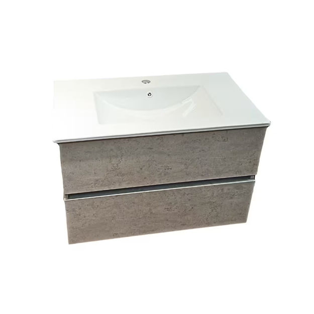 Imagen de Mueble de baño suspendido Gris Claro 60 cm con bacha de loza