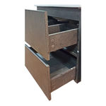 Imagen de Mueble de baño suspendido Gris Oscuro 80 cm con bacha de loza