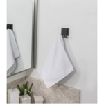 Imagen de PERCHA CON VENTOSA CUADRADA NEGRO MATE